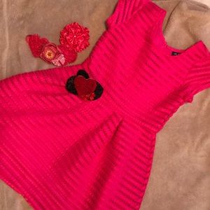 dress w/choice of headband solid or  valentine